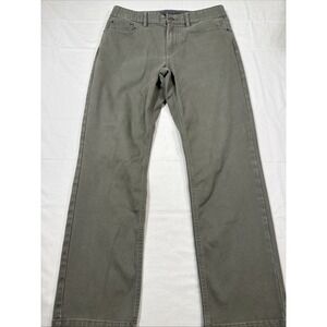 JEANS STRAIGHT‎ Izod Men's 32X30 Regular Fit Denim Knit Khaki GREEN PREPPY WORK